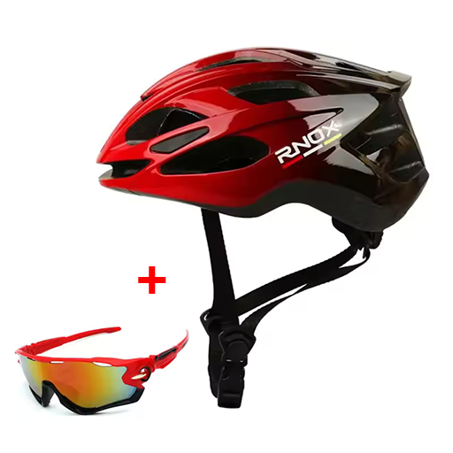 RNOX Cycling Helmet + Glass - Pedalco Sri Lanka